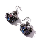 Truffles - Very Black Flower Little Hoop Earrings Truffles - Very Black Flower Little Hoop Earrings