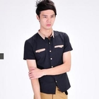 INTHING - Contrast-Trim Short-Sleeve Shirt