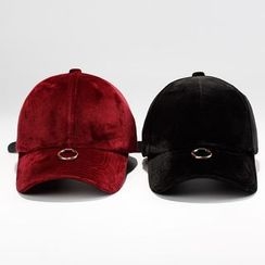 Parsili - Ring Detail Velvet Baseball Cap Parsili - Ring Detail Velvet Baseball Cap