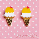 Sweet & Co. - I love ice-cream mirror stud earrings
