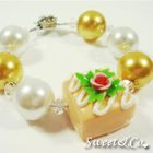 Sweet & Co. - Sweet Color Rose Orange Chocolate Pearl Crystal Bracelet