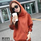 PUFFY - Plaid-Shoulder Hooded Pullover