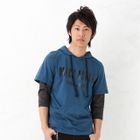 BLACK ASUKA - Inset Sleeve Print Hooded Pullover