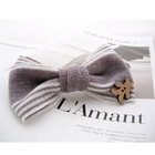 Fit-to-Kill - Little Bear With Stripe Bow Hairpin -Gray
