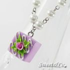 Sweet & Co. - Sweet Purple Rose Chocolate Pearl Necklace