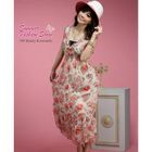 JK2 - Sleeveless Floral Chiffon Maxi-Dress