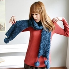 Tokyo Fashion - Pompom-Detail Scarf
