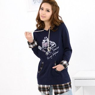 Inset Shirt Hooded Dress