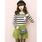 Dodostyle - Rib-Knit A-Line Skirt