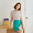 SUVINSHOP - Flat-Front Miniskirt