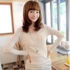 CLICK - Long-Sleeve Plain Top