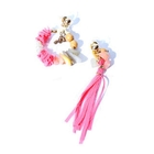Truffles - Pink Fabric Tassels Irregular Earrings