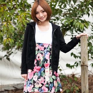 Lace-Trim Hoodie Lace-Trim Hoodie