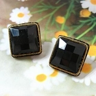 Angelove - Crystal-Trim Square Earrings