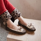 Ni-kiyo - Faux-Fur Lined Bow-Accent Moccasins