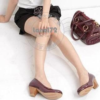 Faux-Leather Pumps