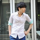 JBROS - Striped 3/4-Sleeve Shirt
