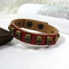 OWL Fashion - Skull-Stud Genuine-Leather Bangle