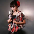 Nabi - Flower-Print Chiffon Cardigan