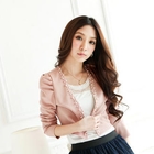 Tokyo Fashion - Shirred-Sleeve Beaded Cropped Jacket