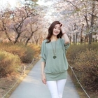 CLICK - Elbow-Sleeve Tube Hem Top