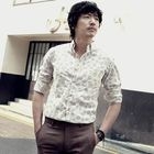 MITOSHOP - Patterned Tab-Sleeve Shirt