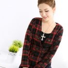 prischu essentials - Double Breasted Plaid Blazer
