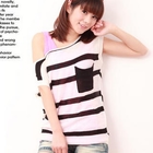 ZOO - Short-Sleeve Striped Knit Top