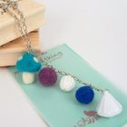 MyLittleThing - Sweet Felt Wool Mushroom Ball Ball Necklace(blue) MyLittleThing - Sweet Felt Wool Mushroom Ball Ball Necklace(blue)