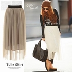 GiSA - Elastic-Waist Tulle Maxi Skirt