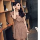 PUFFY - Gathered-Waist Dotted Tunic