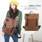 Mikko - Faux-Leather Belted Backpack