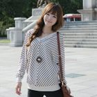 CLICK - Dolman Sleeve Striped Top