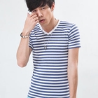 MR.PARK - Striped Short-Sleeve T-Shirt