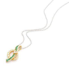 Keleo - 18K Yellow Gold Pendant with Diamonds and Emeralds