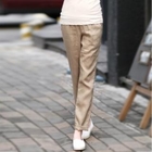 Jcstyle - Elasticized Waist Linen Blend Pants