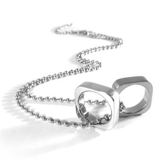 Twin ring necklace