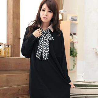 Long Sleeve V-Neck Long Top