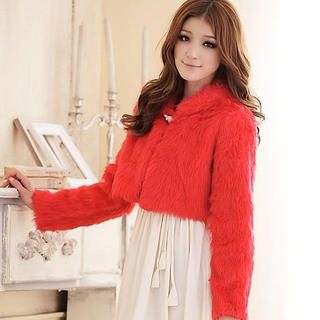 Faux-Fur Cropped Jacket Faux-Fur Cropped Jacket