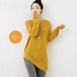 Asymmetric Hem Knit Tunic