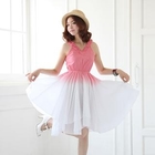 Ukki - Gradient Shirred Dress