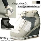 Wifky - High-Top Wedge Sneakers