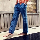 MITOSHOP - Elastic-Waist Linen Blend Pants