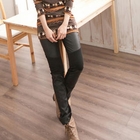 CatWorld - Faux-Leather-Panel Pants