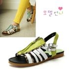 MODELSIS - Contrast Zip-Detail Sandals