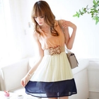 Tokyo Fashion - Color-Block Chiffon Dress