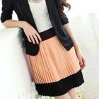 Tokyo Fashion - Color-Block Accordion-Pleat Skirt