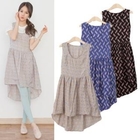 HAPPY CAT - Patterned Sleeveless Asymmetric Hem Dress