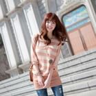 CLICK - Tube Hem Stripe Knit Top