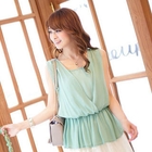 Tokyo Fashion - Inset Top Sleeveless Chiffon Top